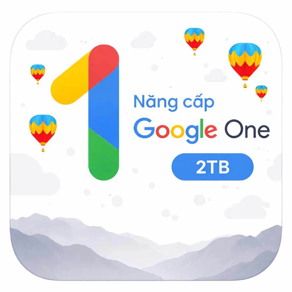🚀 Google One Nâng Cấp Dung Lượng Cao – Hết Lo Đầy Drive, Gmail, Photos