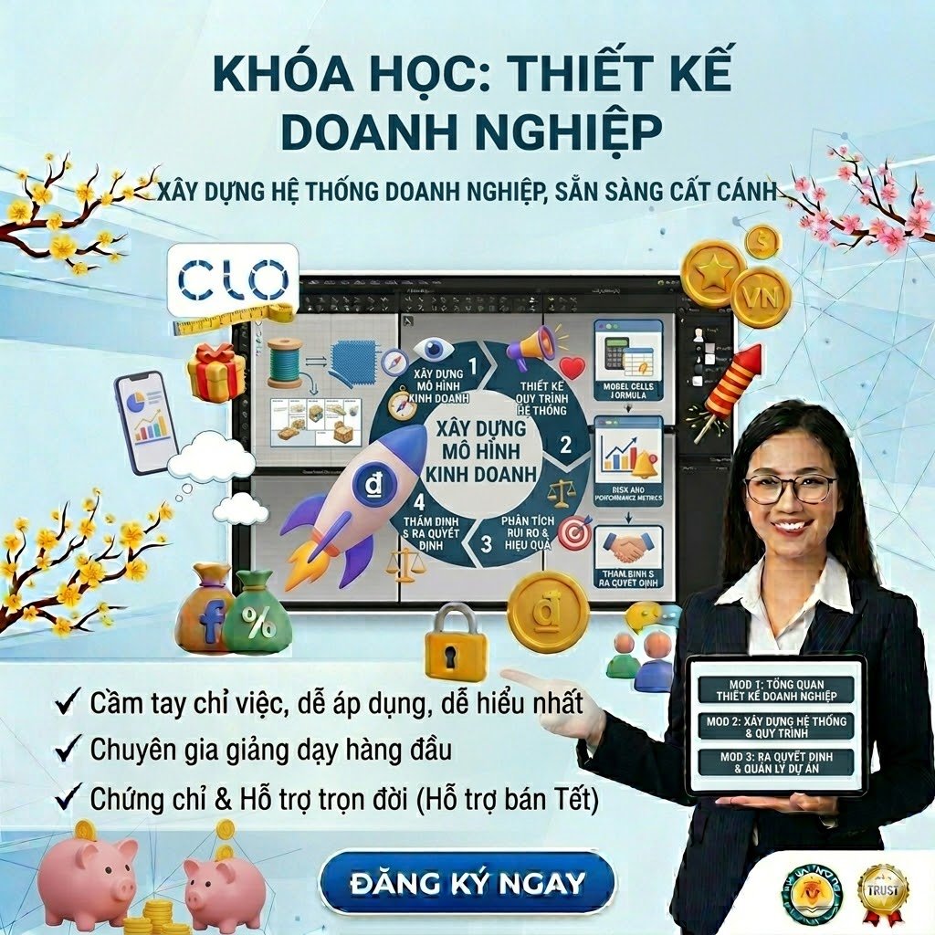 Khóa Học Thiết Kế Doanh Nghiệp Để Cất Cánh – Xây Nền Tảng Vững, Bứt Phá Tăng Trưởng