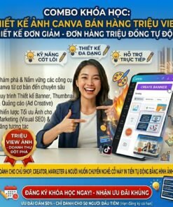 Khóa Học Thiết Kế Ảnh Bằng Canva – Tạo Nội Dung Đẹp Mắt, Bán Hàng Hiệu Quả Chỉ Trong Vài Phút