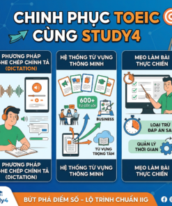 Chinh Phục TOEIC Cùng Study4 – Phương Pháp Nghe Chép Chính Tả (Dictation), Hệ Thống Từ Vựng Và Mẹo Làm Bài Thực Chiến