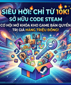 Code Steam Random chính hãng: Trả key tự động 24/7 - Bảo hành vĩnh viễn, lỗi 1 đổi 1 ngay lập tức!
