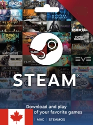 CAD Steam Wallet Gift Card - Cần mua gói chuyển vùng nếu sử dụng ở VN