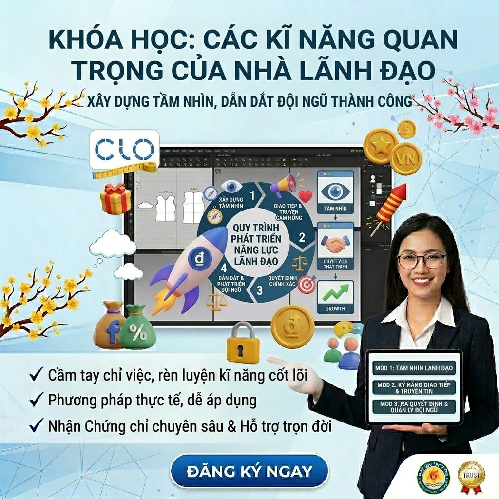 Khóa Học Kỹ Năng Lãnh Đạo Toàn Diện – Dẫn Dắt Đội Ngũ, Tạo Kết Quả & Phát Triển Bền Vững