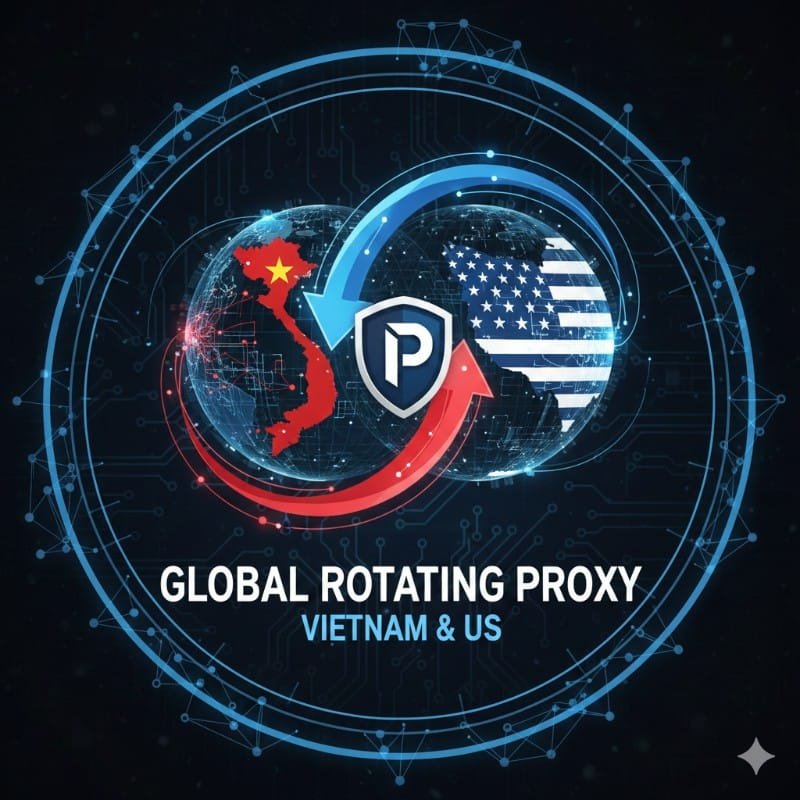 PROXY XOAY IPV4 - VIỆT NAM - US - XOAY TỰ ĐỘNG MIN 1P