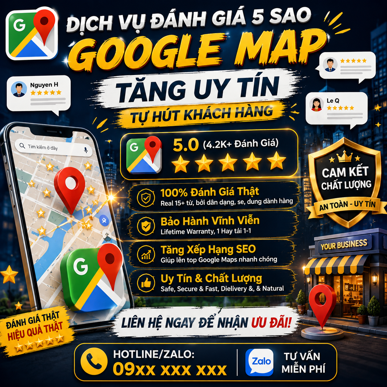 Tài khoản Google Maps – Đẩy Review, Tăng Sao Uy Tín Trong Thời Gian Ngắn