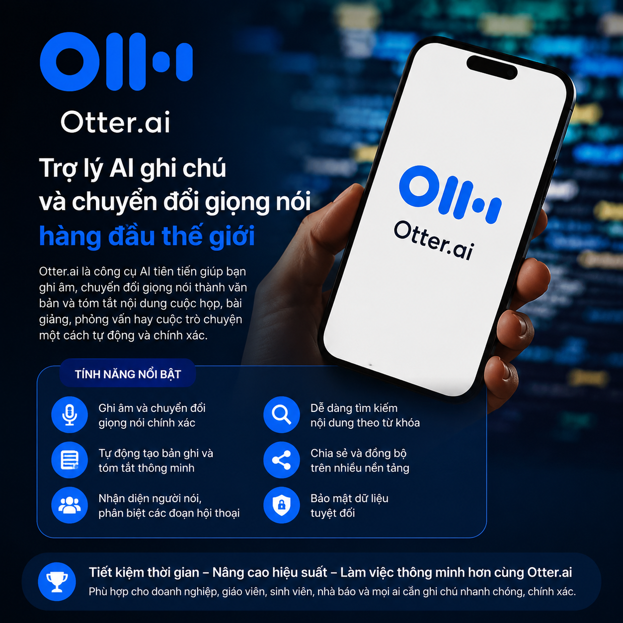 Tài khoản Otter AI Business – Công Nghệ Thông Minh, Hiệu Quả Tối Ưu